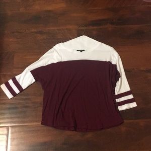Maroon and White Tee